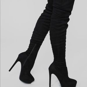 Black Knee high boots